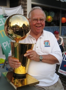 Bob and NBA Trophy